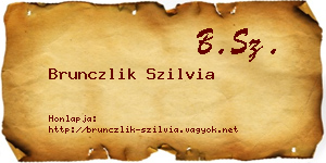 Brunczlik Szilvia névjegykártya